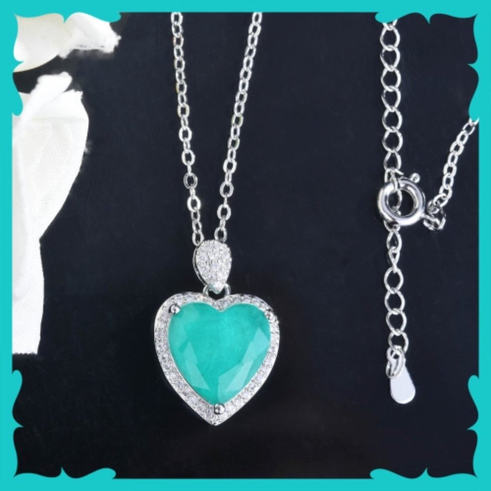 Gorgeous Brazilian Neon Blue Paraiba Tourmaline 3pc Jewelry Set not 925 - Picture 3 of 10